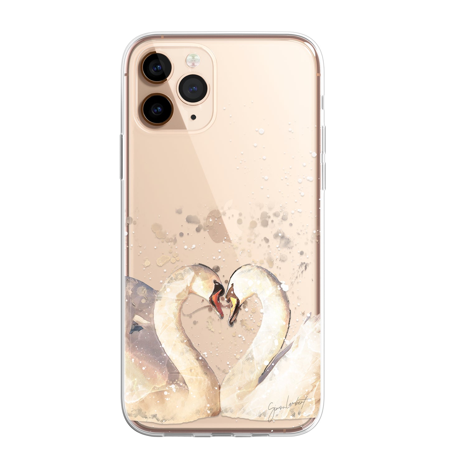 British Birds Phone Case Splatter Art CLEAR Cover Case for iPhone 14 13 12 Pro +