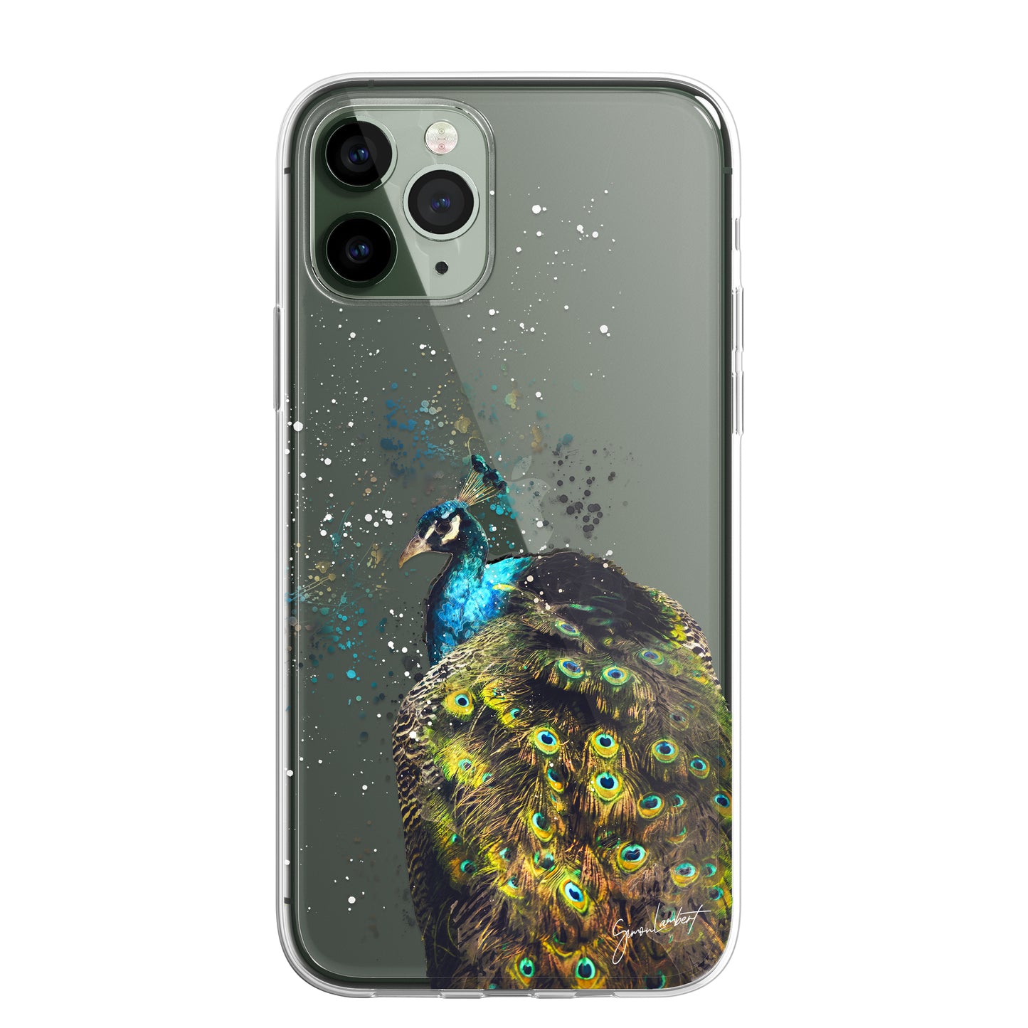 British Birds Phone Case Splatter Art CLEAR Cover Case for iPhone 14 13 12 Pro +