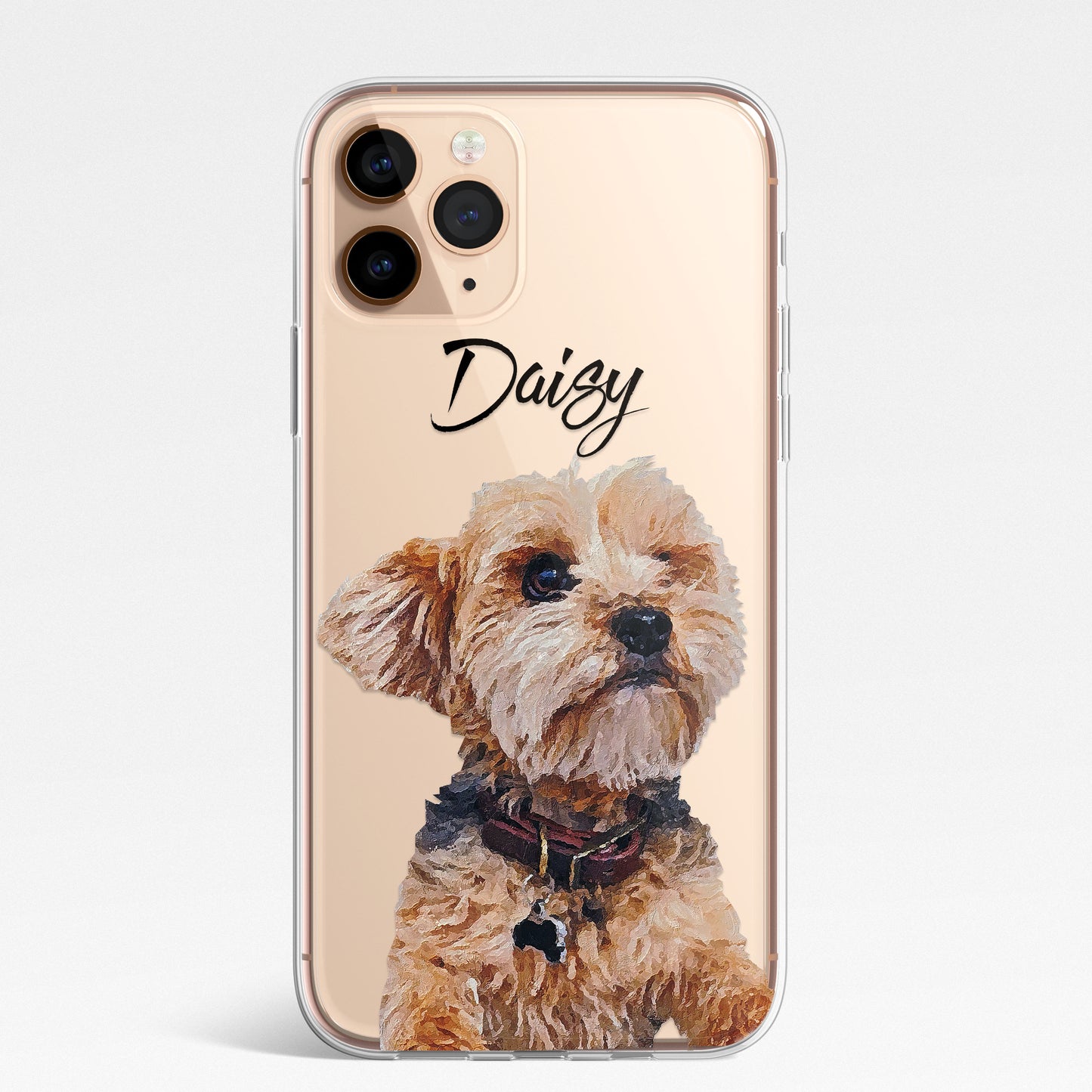PET Painting Portrait OIL Dog Cat Personalised CLEAR Cover Case for iPhone 14 13