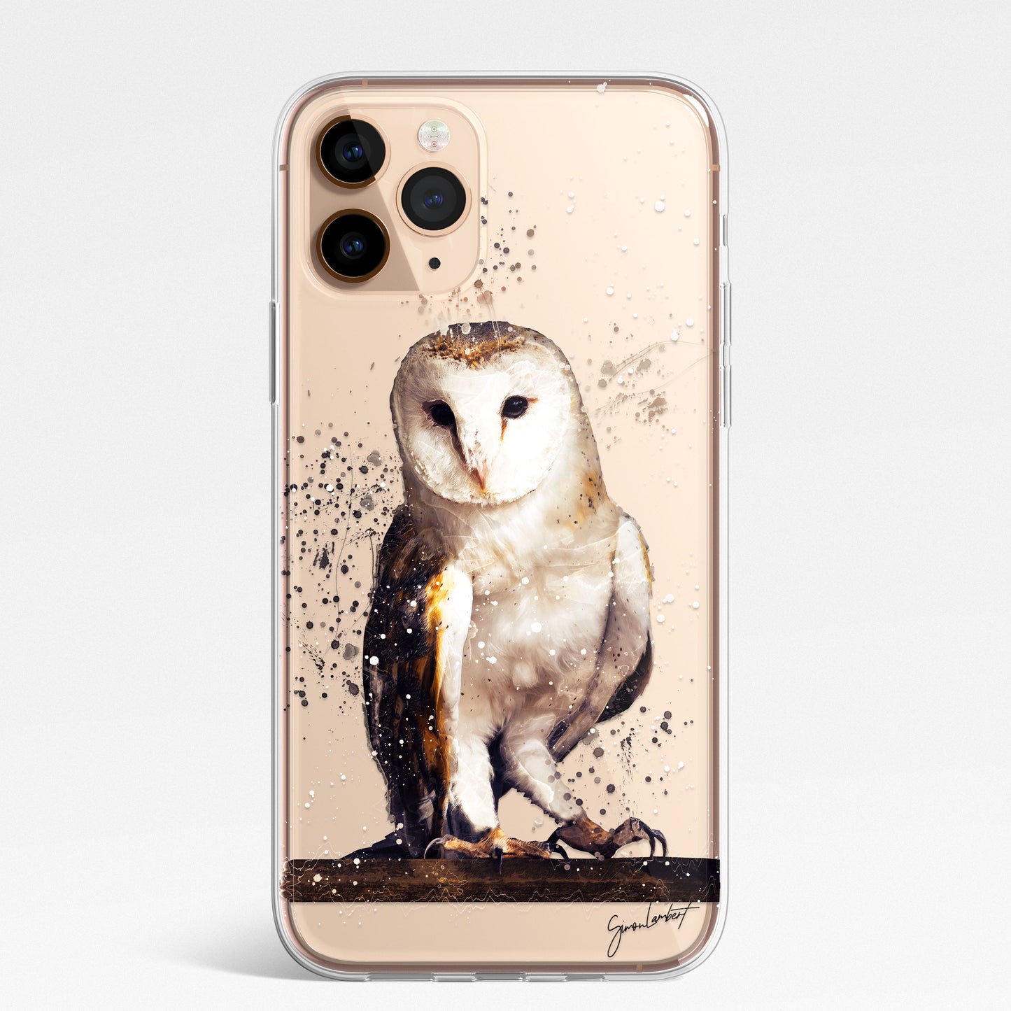 British Birds Phone Case Splatter Art CLEAR Cover Case for iPhone 14 13 12 Pro +
