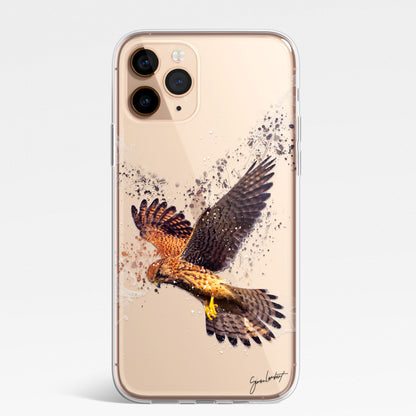 British Birds Phone Case Splatter Art CLEAR Cover Case for iPhone 14 13 12 Pro +