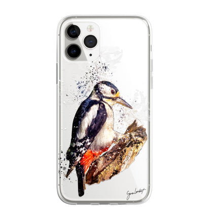 British Birds Phone Case Splatter Art CLEAR Cover Case for Samsung Galaxy Range