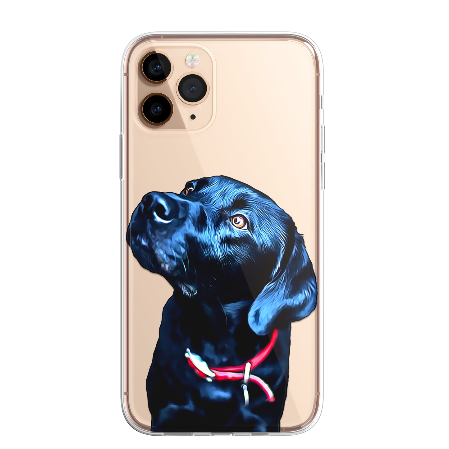 Retriever Labrador Pet Phone Case Brush Art CLEAR Phone Cover for iPhone 14 13+