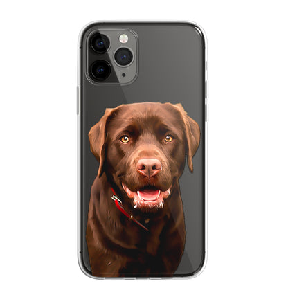 Retriever Labrador Pet Phone Case Brush Art CLEAR Phone Cover for iPhone 14 13+