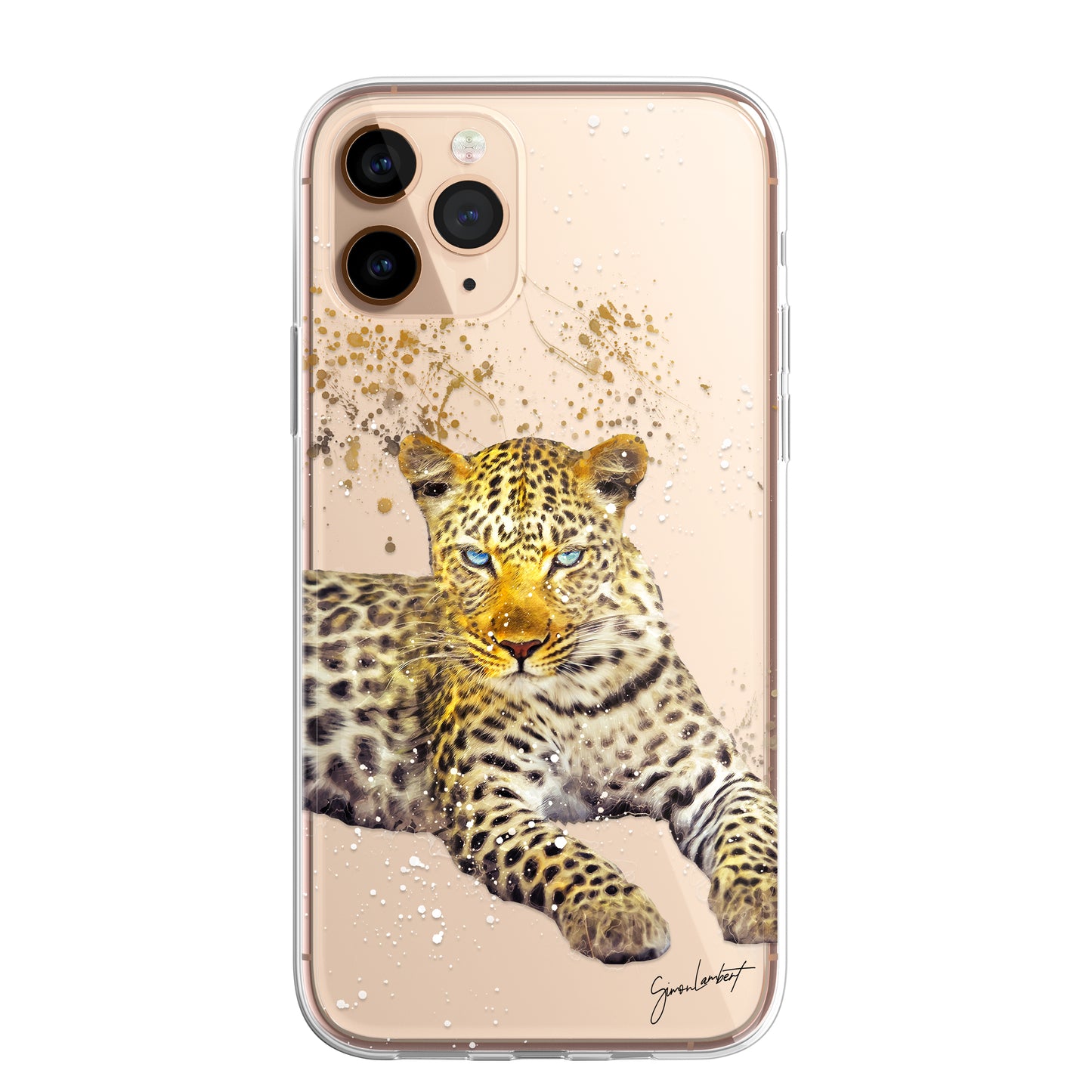 African Animals Phone Case Splatter Art CLEAR Cover Case for iPhone 14 13 12 Pro
