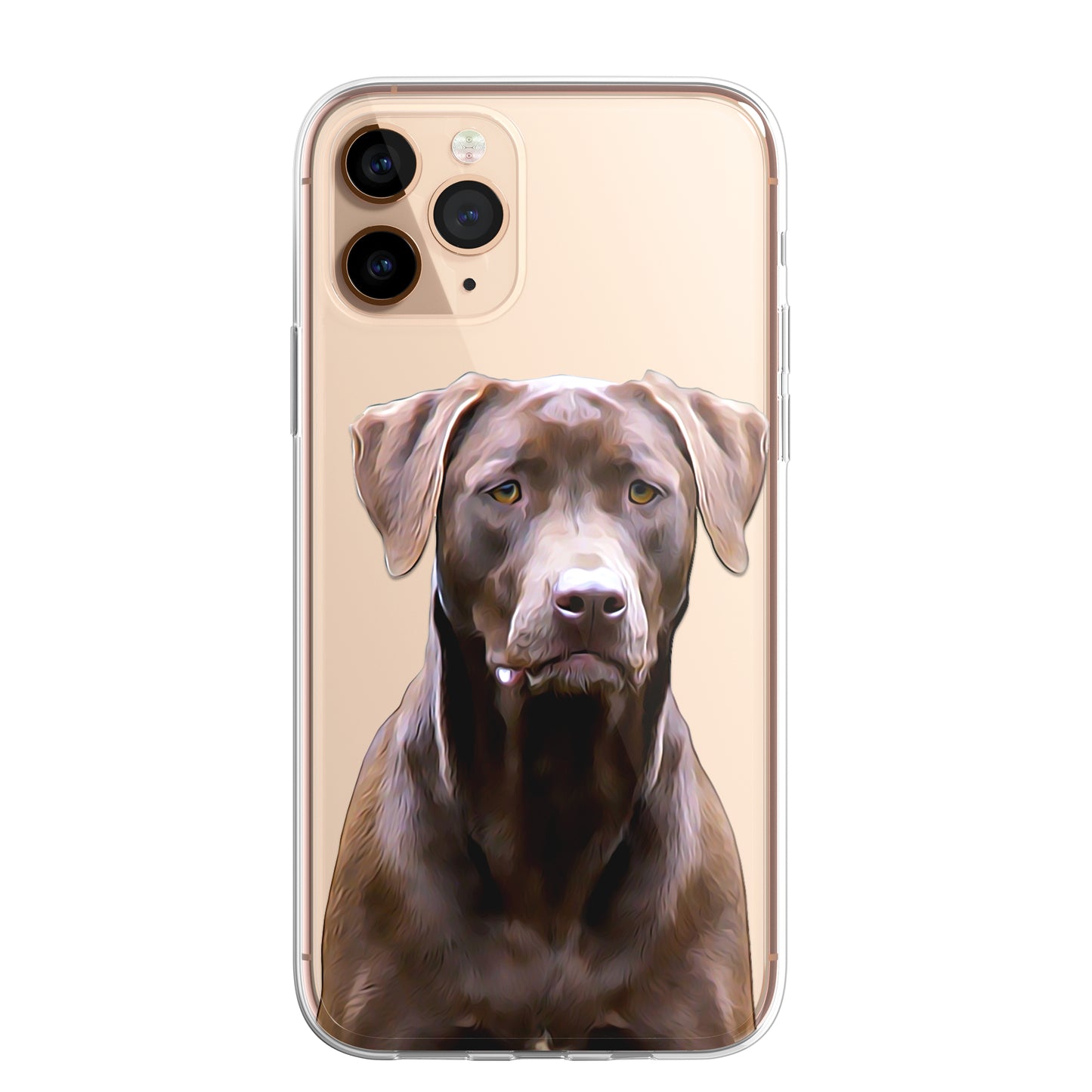 Retriever Labrador Pet Phone Case Brush Art CLEAR Phone Cover for iPhone 14 13+
