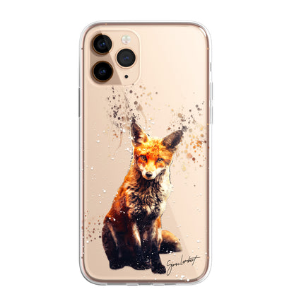 Forest Farm Animals Case Splatter Art CLEAR Phone Cover Case for iPhone 14 13 12