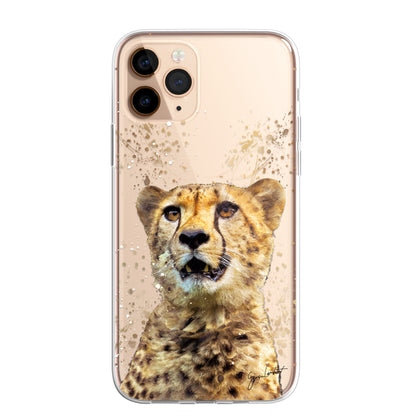 African Animals Phone Case Splatter Art CLEAR Cover Case for iPhone 14 13 12 Pro