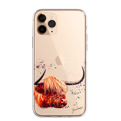 Forest Farm Animals Case Splatter Art CLEAR Phone Cover Case for iPhone 14 13 12