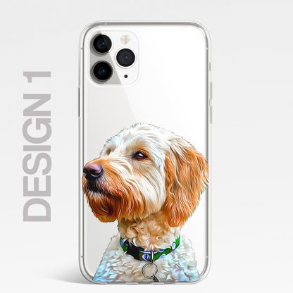 Doodle Cockapoo Dog Pet Phone Case Art CLEAR Cover Case for iPhone 14 13 12 Pro+
