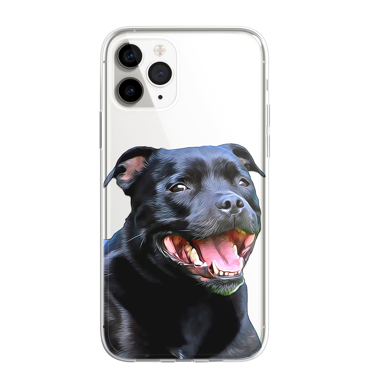 Staffy Staffordshire Terrier Pet Phone Case Brush CLEAR Phone Cover for iPhone