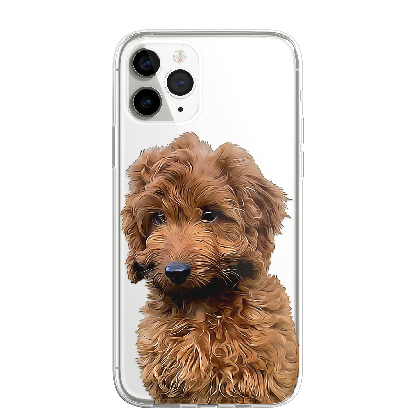 Doodle Cockapoo Dog Pet Phone Case Art CLEAR Cover Case for iPhone 14 13 12 Pro+