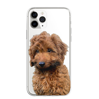 Doodle Cockapoo Dog Pet Phone Case Art CLEAR Cover Case for iPhone 14 13 12 Pro+