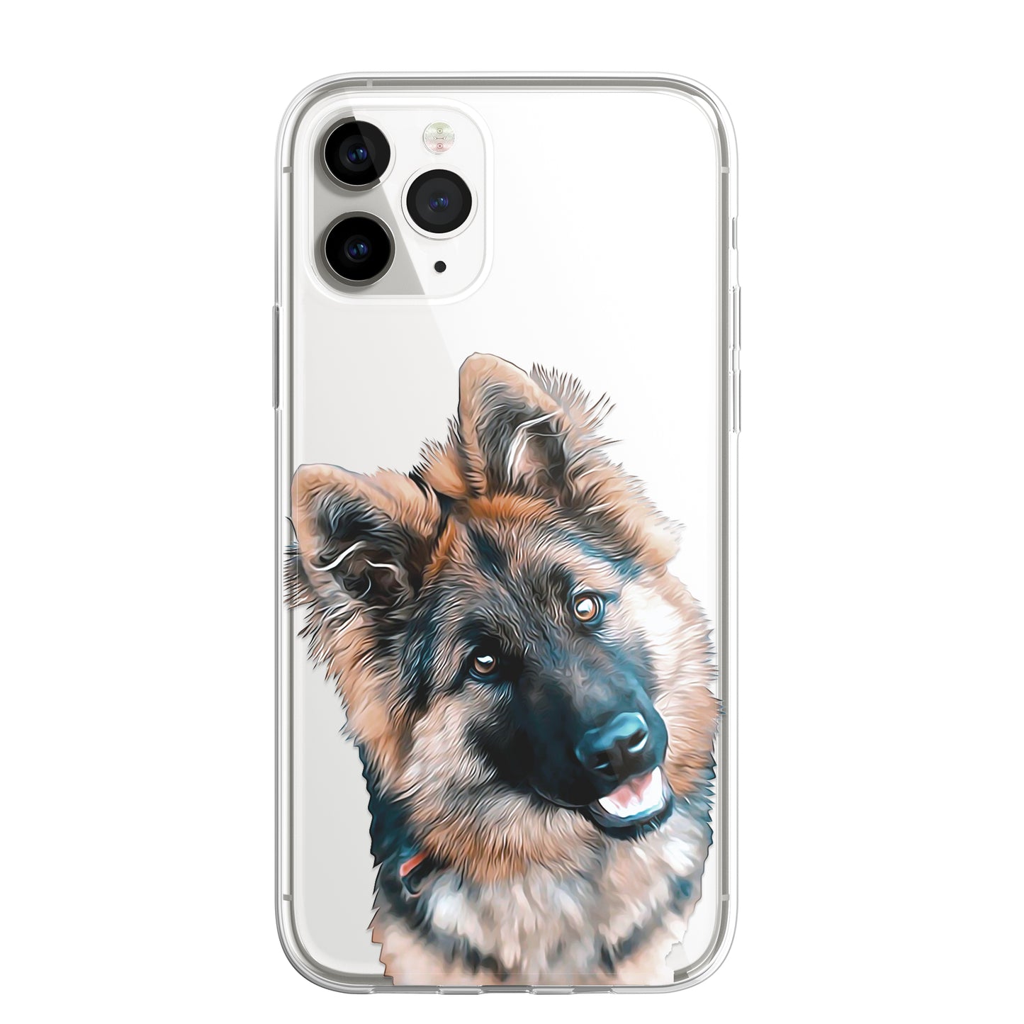 German Shepherd Alsatian Dog Phone Case Art CLEAR Cover Case for iPhone 14 13 12