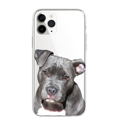 Staffy Staffordshire Terrier Pet Phone Case Brush CLEAR Phone Cover for iPhone