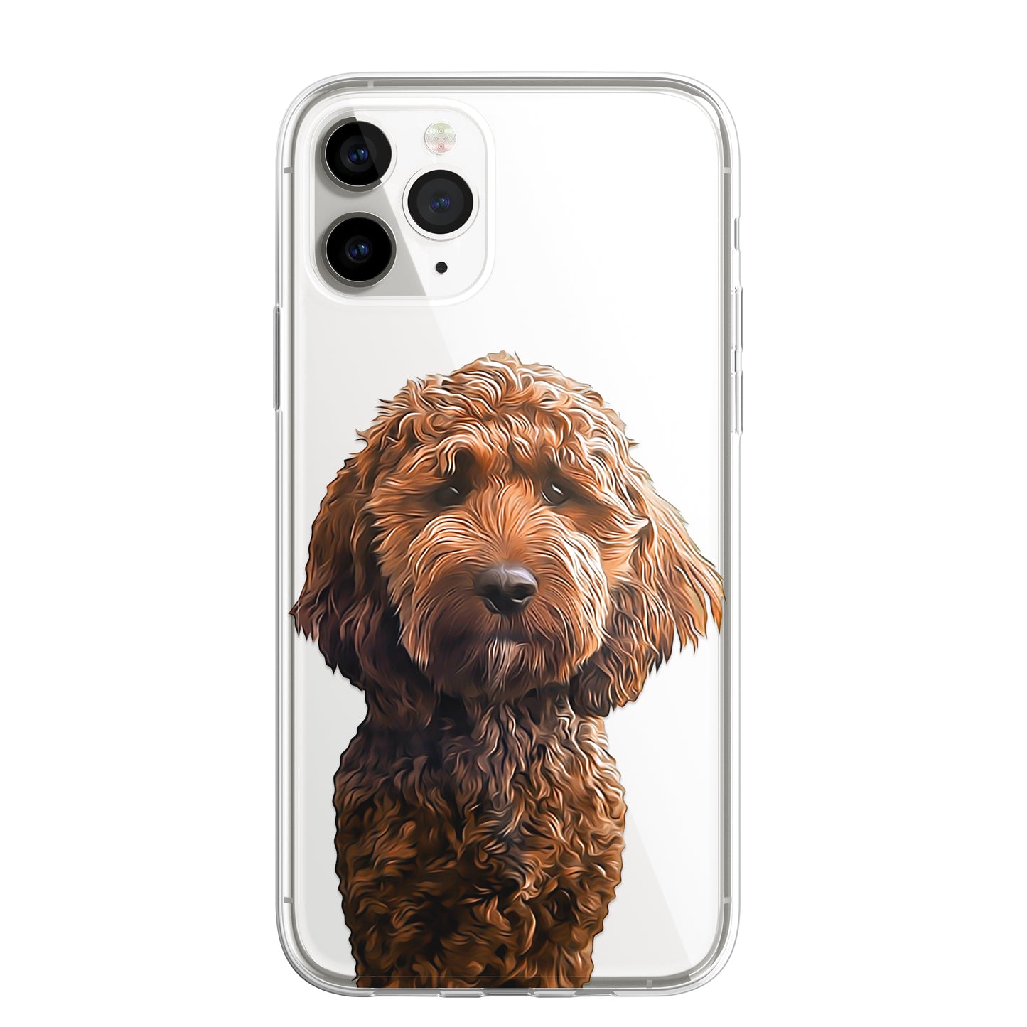 Doodle Cockapoo Dog Pet Phone Case Art CLEAR Cover Case for iPhone 14 13 12 Pro+