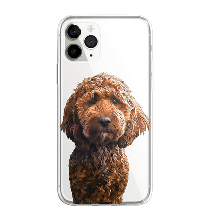 Doodle Cockapoo Dog Pet Phone Case Art CLEAR Cover Case for iPhone 14 13 12 Pro+