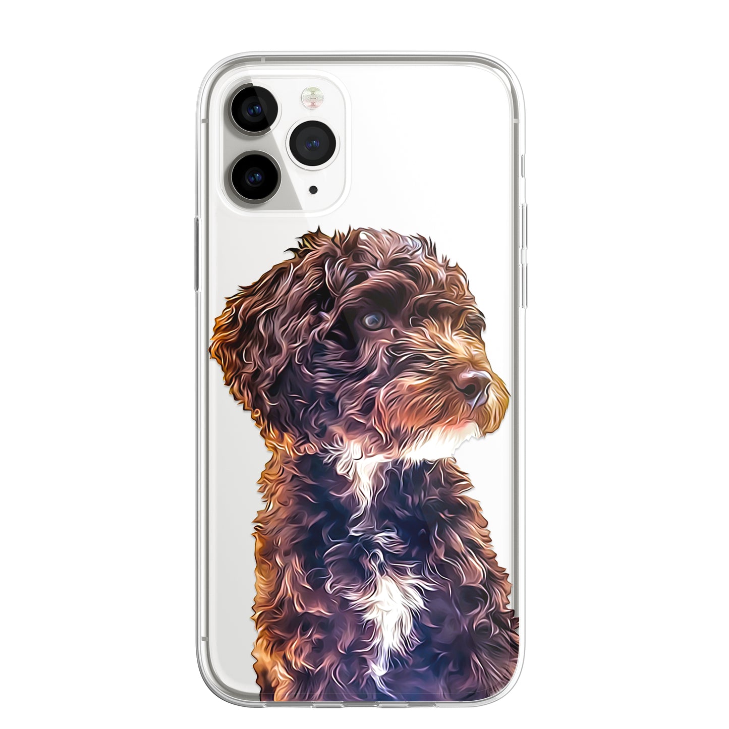 Doodle Cockapoo Dog Pet Phone Case Art CLEAR Cover Case for iPhone 14 13 12 Pro+