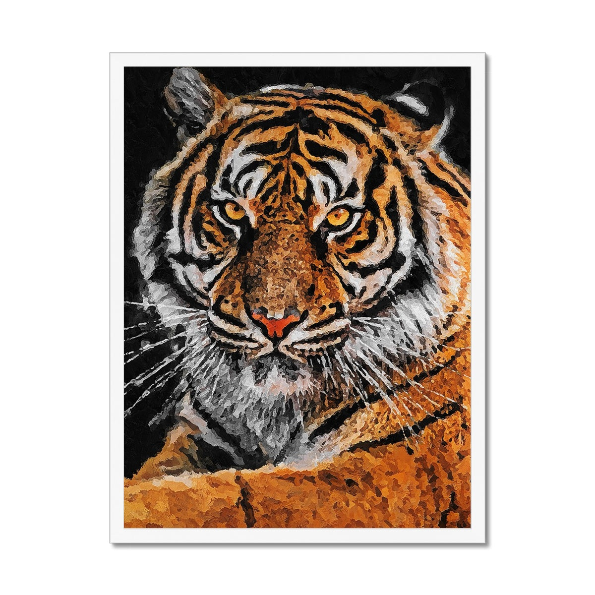 Tiger Oil Palette Print Framed Print