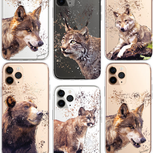 American Animals Phone Case Splatter Art CLEAR Cover Case for iPhone 14 13 12 +