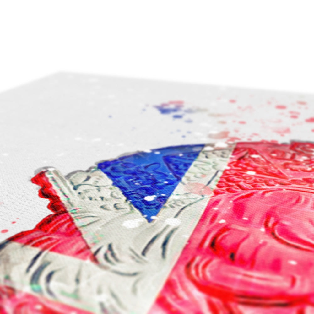 Queen Elizabeth II Commemorative Splatter Artwork Eco Canvas