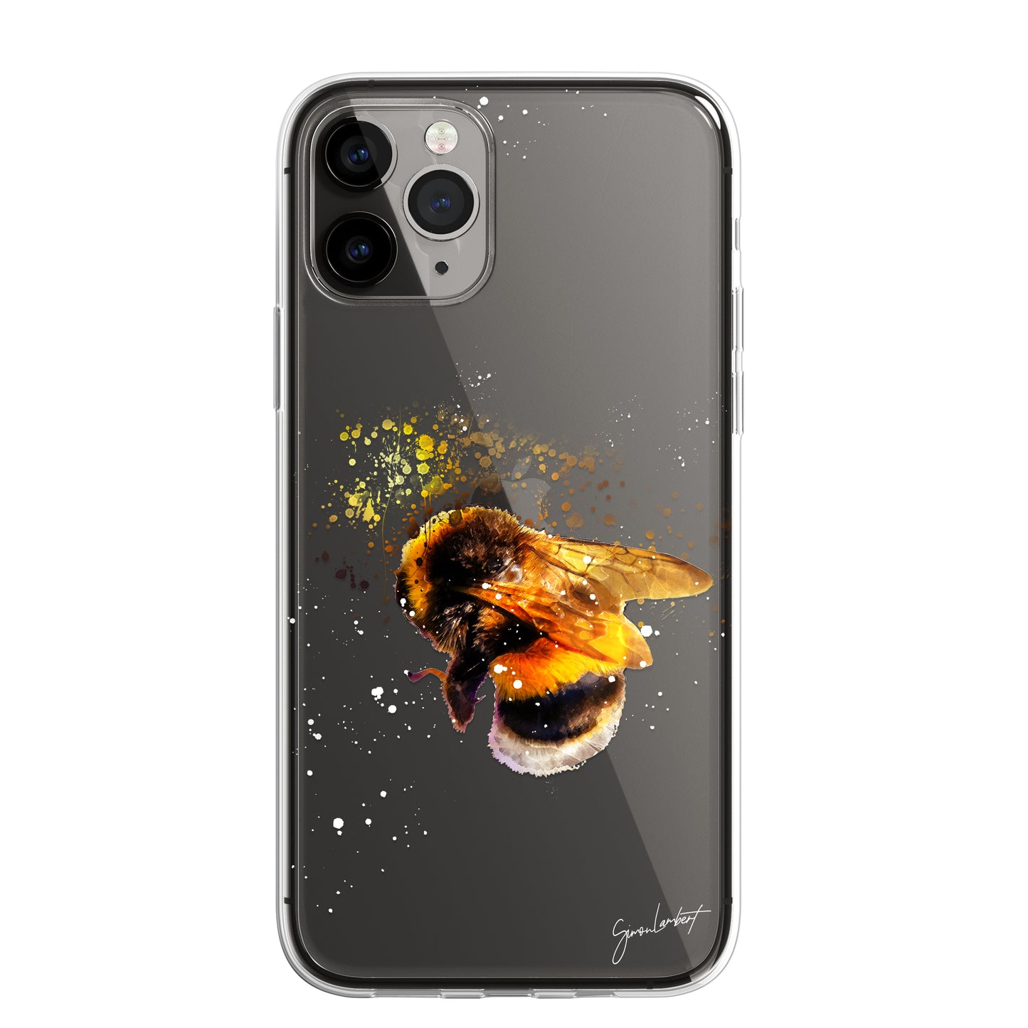 Insects Bumble Bee Case Splatter Art CLEAR Phone Cover Case for iPhone 14 13 12