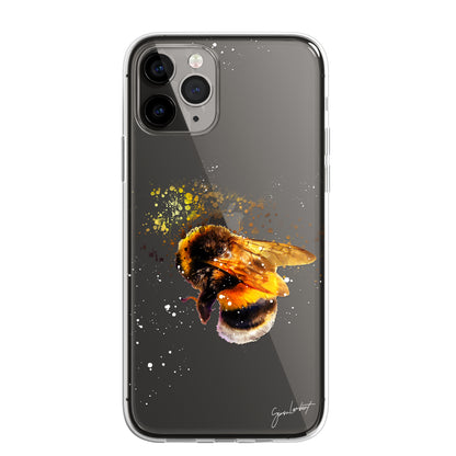 Insects Bumble Bee Case Splatter Art CLEAR Phone Cover Case for iPhone 14 13 12