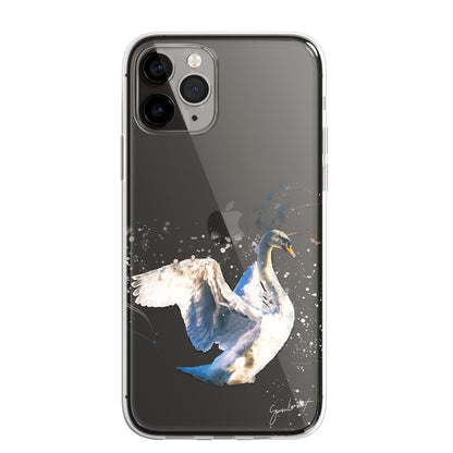 British Birds Phone Case Splatter Art CLEAR Cover Case for iPhone 14 13 12 Pro +