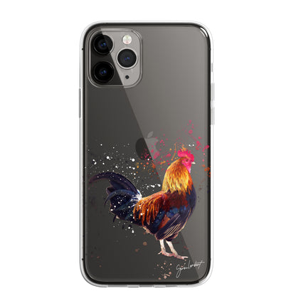 British Birds Phone Case Splatter Art CLEAR Cover Case for iPhone 14 13 12 Pro +