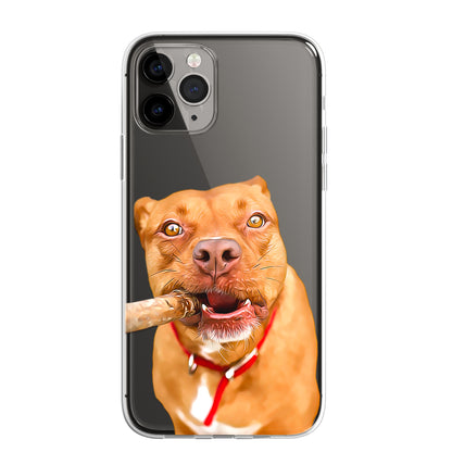 Staffy Staffordshire Terrier Pet Phone Case Brush CLEAR Phone Cover for iPhone