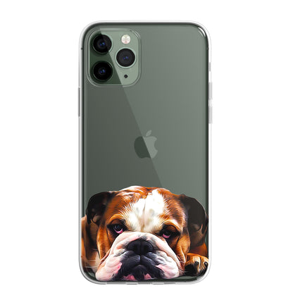 Bulldog French British Dog PET Portrait CLEAR Phone Cover Case for iPhone 14 13+