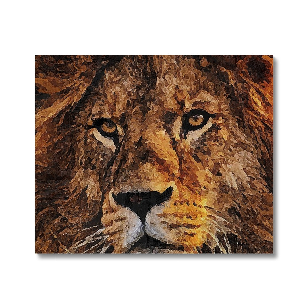 Lion Oil Palette Print Canvas