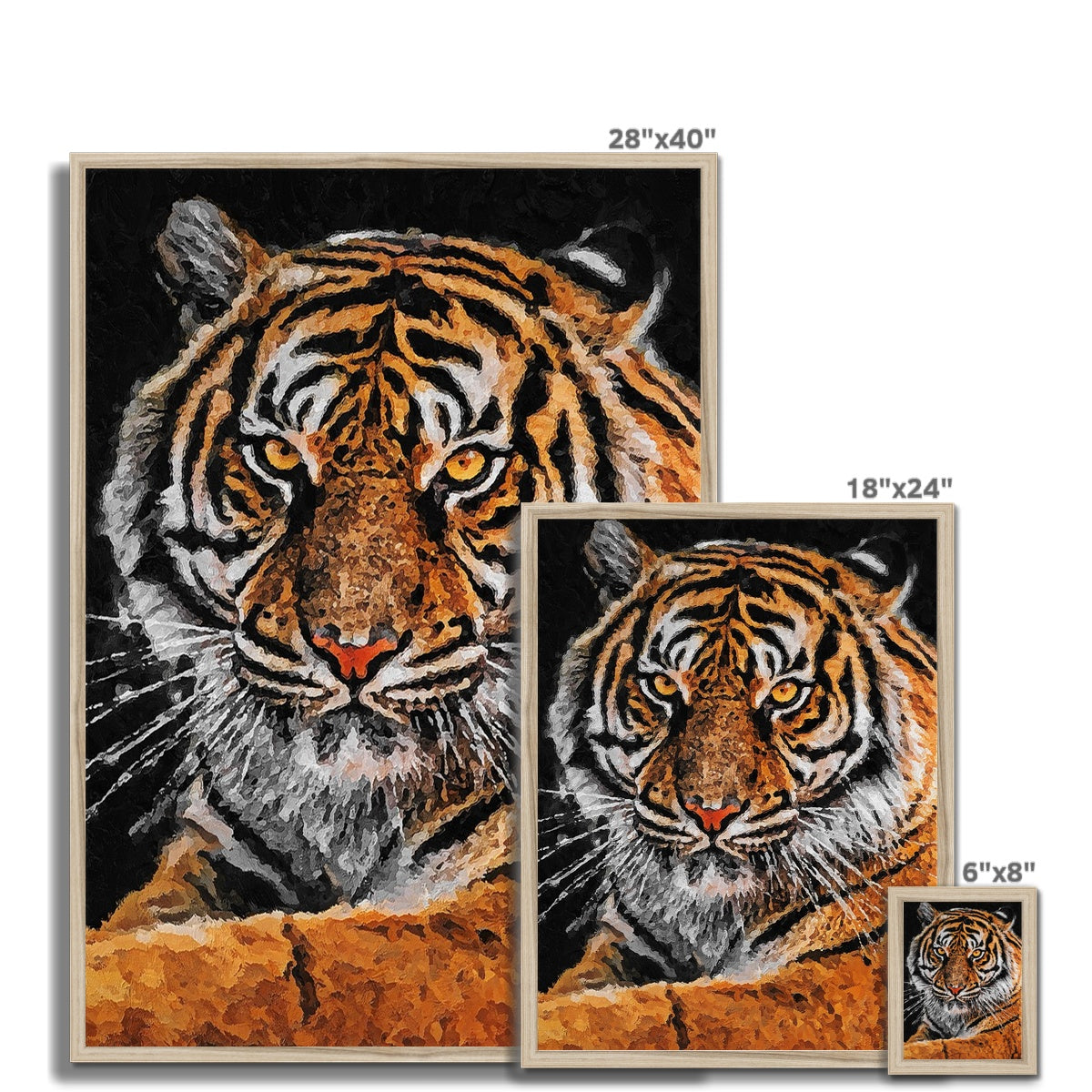 Tiger Oil Palette Print Framed Print