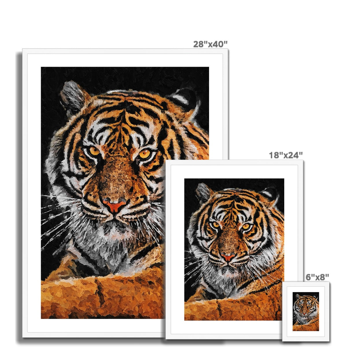 Tiger Oil Palette Print Framed & Mounted Print