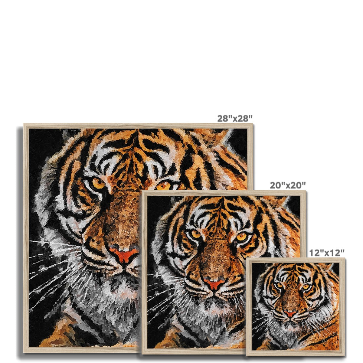 Tiger Oil Palette Print Framed Print