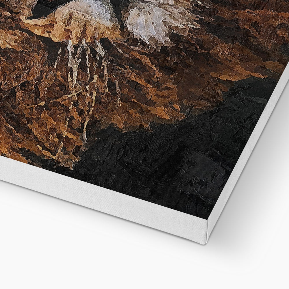 Lion Oil Palette Print Canvas