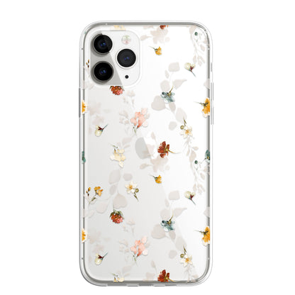Personalised Floral CLEAR Phone Cover Case Custom For iPhone 13 Pro Max Mini +