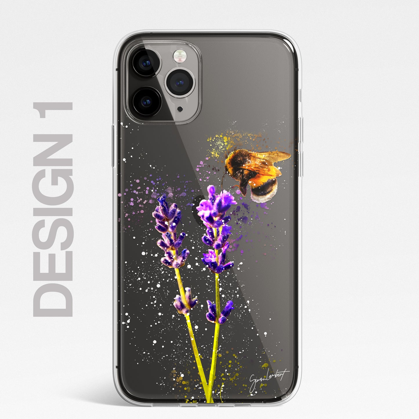 Insects Bumble Bee Case Splatter Art CLEAR Phone Cover Case for iPhone 14 13 12