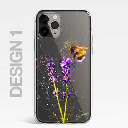 Insects Bumble Bee Case Splatter Art CLEAR Phone Cover Case for iPhone 14 13 12