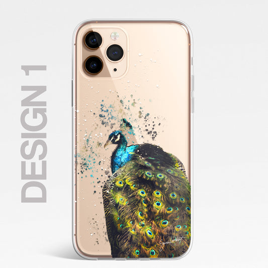 British Birds Phone Case Splatter Art CLEAR Cover Case for iPhone 14 13 12 Pro +
