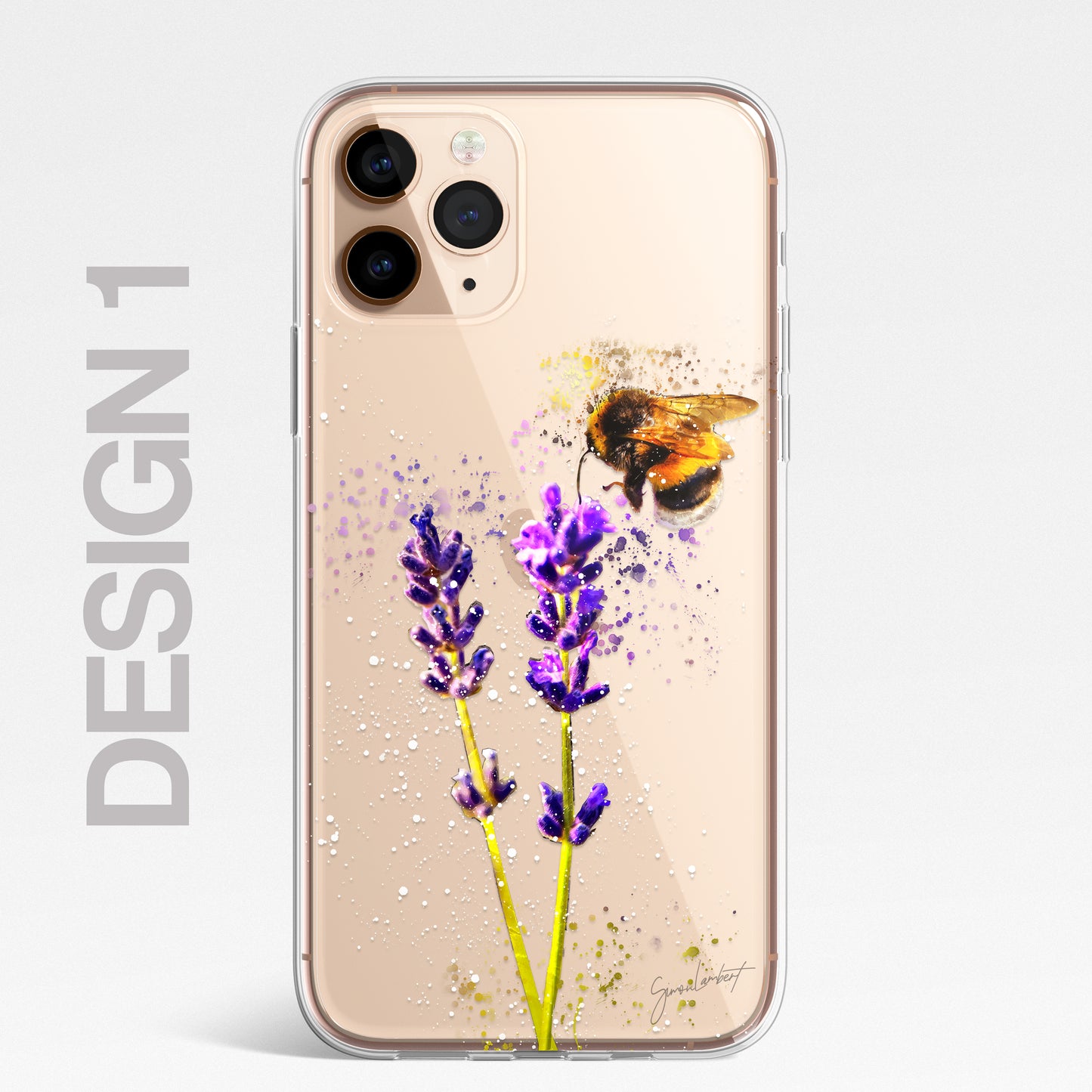 Insects Bumble Bee Case Splatter Art CLEAR Phone Cover Case for iPhone 14 13 12