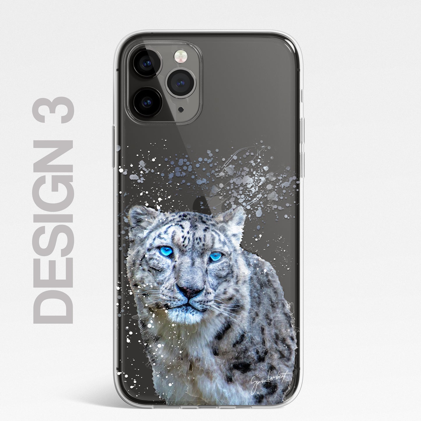 Asian Animals Phone Case Splatter Art CLEAR Cover Case for iPhone 14 13 12 Pro +