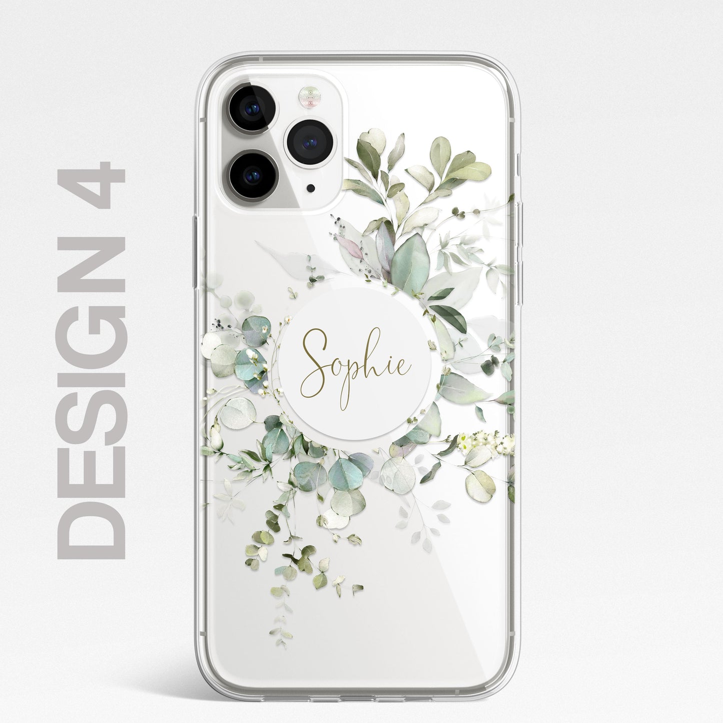 Personalised Floral Botanic Custom CLEAR Cover Case Flower for Samsung S21 S20