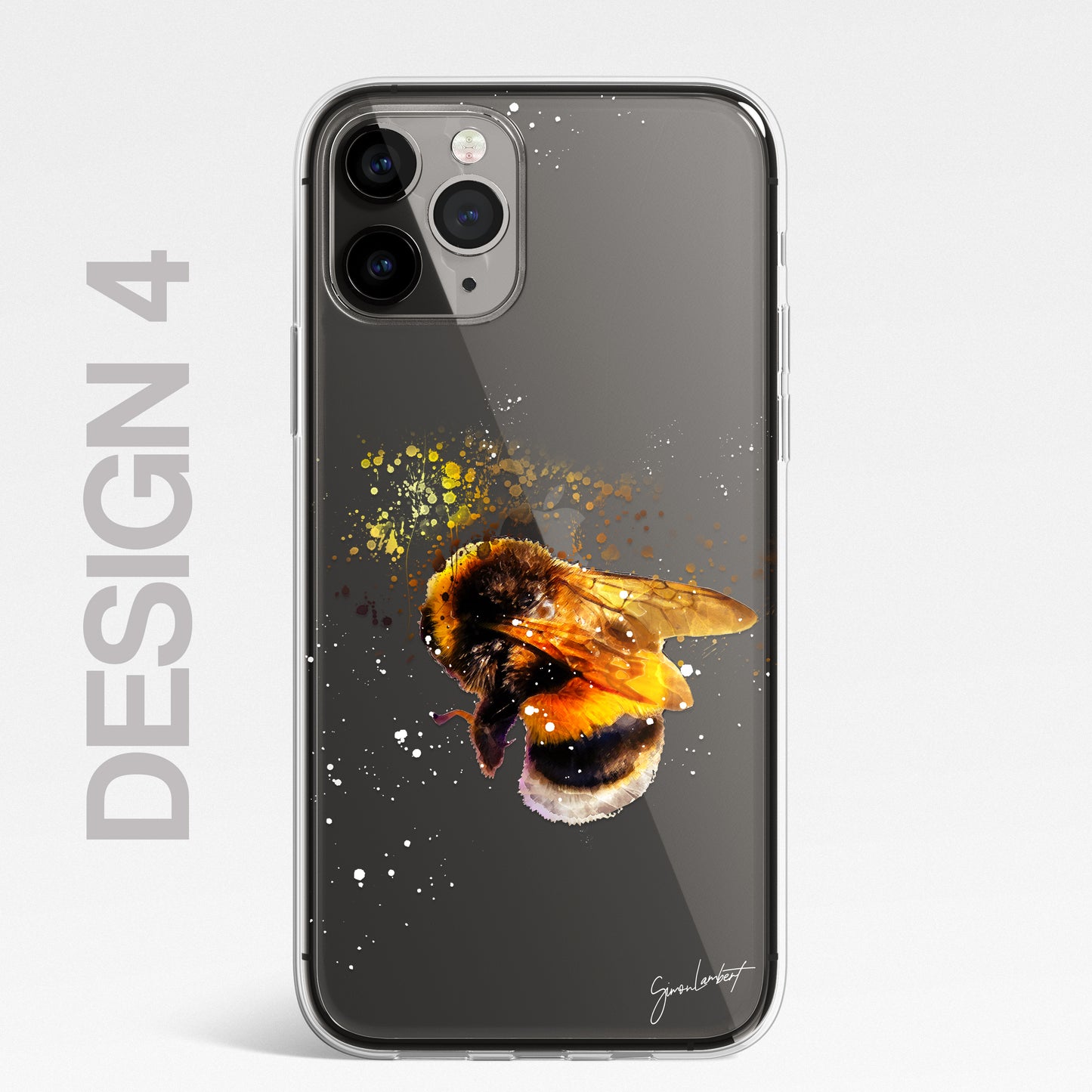 Insects Bumble Bee Case Splatter Art CLEAR Phone Cover Case for iPhone 14 13 12