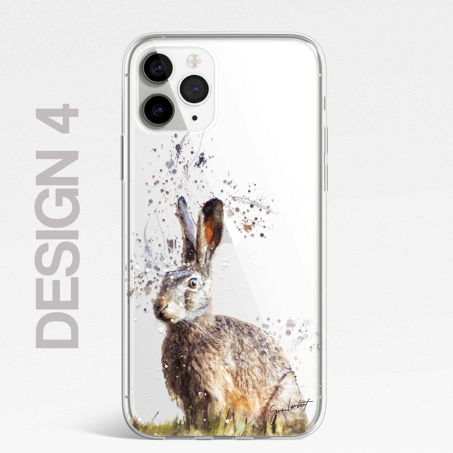 Forest Farm Animals Case Splatter Art CLEAR Phone Cover Case for iPhone 14 13 12