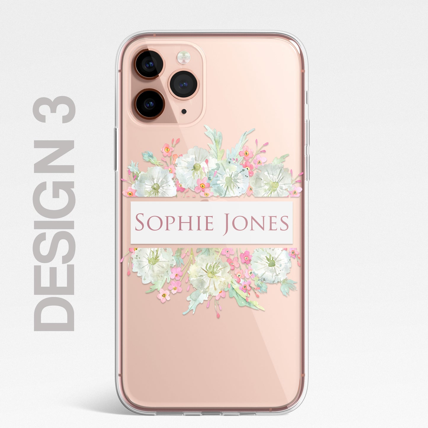 Personalised Floral Dandelion Custom CLEAR Cover Case Flower for iPhone 14 13 12