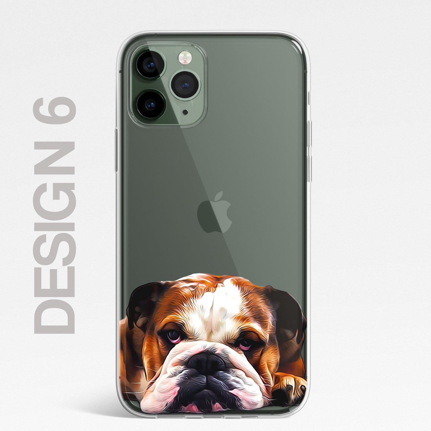 Bulldog French British Dog PET Portrait CLEAR Phone Cover Case for iPhone 14 13+