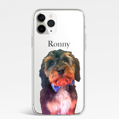 PET Painting Portrait Dog Cat Personalised Phone Cover Case for iPhone 14 13 12+