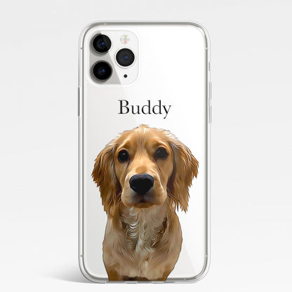 PET Painting Portrait Dog Cat Personalised Phone Cover Case for iPhone 14 13 12+