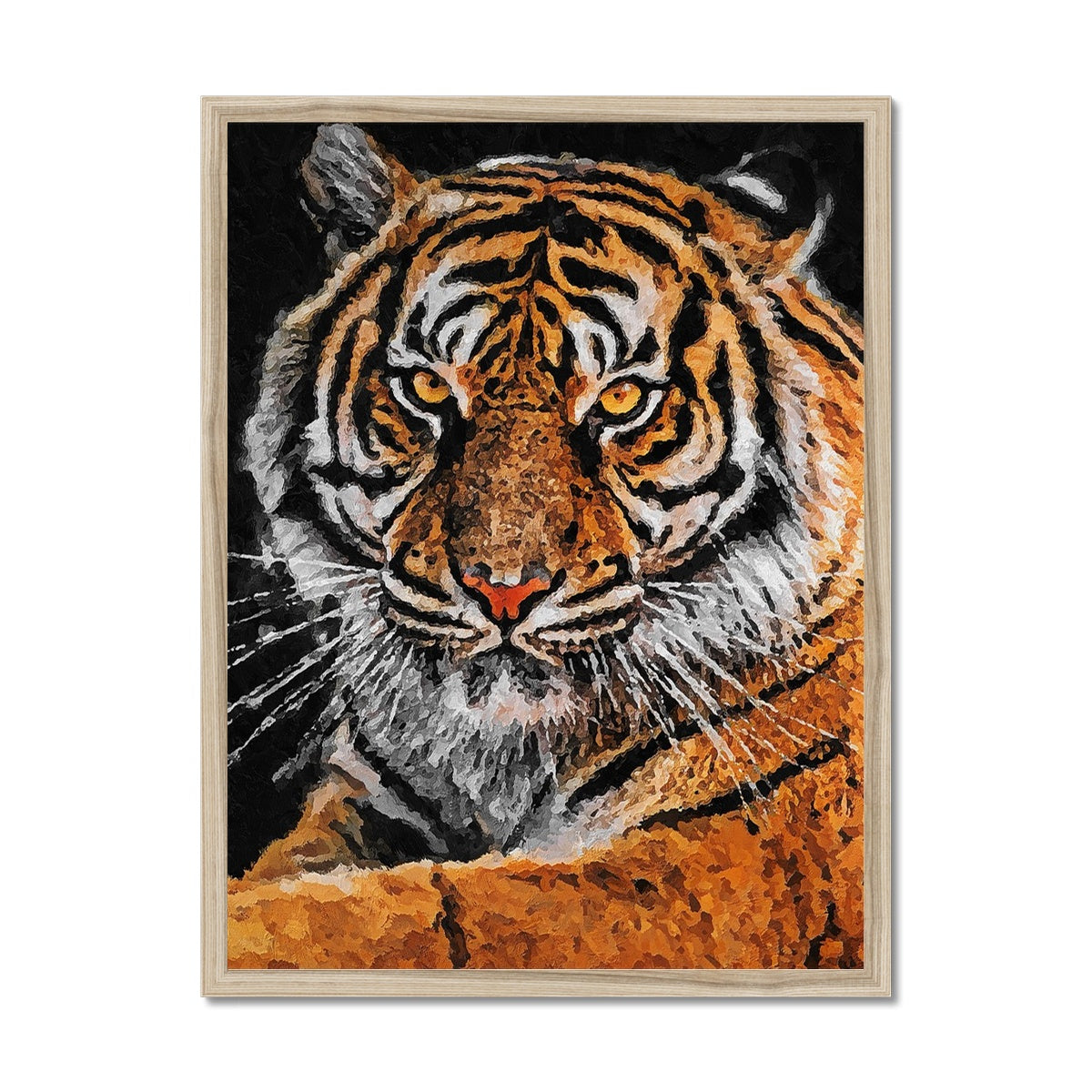 Tiger Oil Palette Print Framed Print